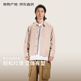 ABOUT MYTH【常熟产地】25新款休闲翻领夹克百搭通勤运动秋季保暖男士外套 卡其色 M 160-170cm/100-130斤