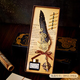 洧宜羽毛笔礼盒哈利波特风格钢笔成人礼物18岁男文具套装纪念品初高中送同学老师生日礼物高级感蘸墨笔