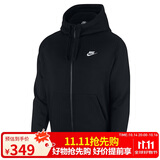 耐克（NIKE）男冬季连帽夹克外套加绒保暖 休闲运动  BV2646-010黑色XXL