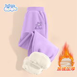 班尼路（Baleno）女童裤子2025冬季加绒加厚秋冬款女孩冬装保暖长裤儿童运动卫裤