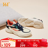 361°运动鞋男秋冬季革面复古轻便厚底休闲老爹保暖鞋子672036763-3