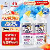 威猛先生（Mr Muscle）洁厕灵 600g*2瓶 恋恋桃花 含84精华 洁厕剂 除菌洁厕液 马桶清洁