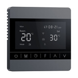 SANCORY水电地暖触摸按键可调温控器液晶房间调温开关温度显示控制器面板 8902水暖【深枪灰】