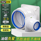 沐唯（muvi）抽油烟机止逆阀烟道阀老板厨房专用公共烟道防烟止回阀排烟通用型 【标配版两件套】一厨+一卫
