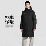 耐克NIKE男子秋冬长款棉服 防风保暖 通勤外套夹克CW6767-010黑L