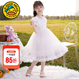 G.DUCKKIDS童装儿童公主裙夏装新款连衣裙女童裙子中大童甜美风网纱裙9女孩 白色 140 尺码9~10岁【130-140cm】cm