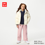 优衣库童装女童仿羊羔绒休闲宽腿裤阔腿裤加绒裤子秋冬478169 10 水粉色 160