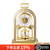 RHYTHM 日本丽声客厅现代时尚座钟欧式卧室创意装饰台钟表摆件 金色4SG744WR18