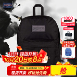 JANSPORT杰斯伯书包轻便双肩包男女旅行包简约背包电脑包学生校园 4QUEGP0 黑武士-隔层+侧袋-25年