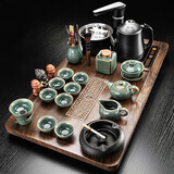 原和功夫茶具套装家用整套自动烧水一体茶盘茶杯茶壶办公会客现代茶台