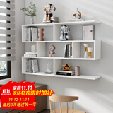 安尔雅 墙面搁架 墙上置物架壁挂书架厨房墙壁柜电视背景装饰架