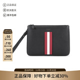 巴利（BALLY）男士防水再生牛皮手拿包男包礼物男 BEX MD MY 106 6238954 黑色红白条纹