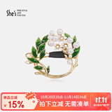 She's茜子头饰撞色滴油栀子花边夹发卡时尚刘海发夹生日礼物送女友