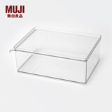 无印良品 MUJI PET 收纳盒 冰箱储物盒家用整理多功能 徽章收纳 深型 302*210*97mm