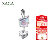 SAGA世家品牌手表女士石英腕表幻影手镯手表轻奢送老婆送女友生日礼物 青春蜜粉色 S码