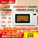 美的（Midea）变频小清新微波炉 液晶屏幕 磨砂面板 小型20L家用 匠心工艺（PM2002）