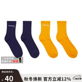 dickies男女同款袜子两双装 舒适休闲袜 DK010435 亮橙色/藏青色 2双 S （38）