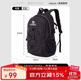 骆驼（CAMEL）户外防水登山包大容量徒步旅行双肩书包男女专业休闲运动包纯黑