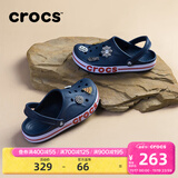 卡骆驰（CROCS）洞洞鞋贝雅卡骆班轻便耐磨一脚蹬休闲鞋|205089 深蓝/辣椒红-4CC 40 (250mm)
