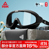 匹克成人游泳镜泳帽男女潜水装备防水防雾高清大框镜帽套装黑
