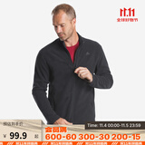 迪卡侬（DECATHLON）保暖户外抓绒衣外套男女运动宽松秋摇粒绒外套冲锋衣内胆 男款-全拉链-黑色 2XL