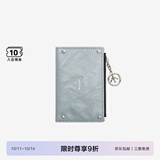 个乐植鞣绵羊皮真皮卡包卡夹钱包轻奢男女款情侣礼物 雾蓝 均码