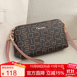 鳄鱼恤女士小包手腕包印花休闲单肩女包包斜挎女包礼物2007粉