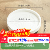 绿盼移动花托盘圆形花盆底座带万向轮轱辘接水28#内径25cm