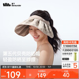 蕉下（beneunder）遮阳帽子防晒帽女防紫外线太阳帽贝壳空顶帽便携TS550杏米