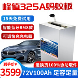 蓄骑士电动车锂电池60v三轮车电池电瓶车三元锂磷酸铁锂电动摩托车专用 72v100ah【蚂蚁板325a】配可调充
