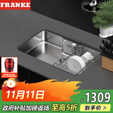 弗兰卡（Franke） 厨房304不锈钢水槽单槽龙头套装 厨房洗菜盆台上台下安装81*51cm 裸槽（含下水）（不含沥水篮）） CNX110-7501A