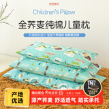 原野春荞儿童枕头荞麦1-2-6-12岁以上加长幼儿园孩子卡通睡眠枕四季通用 动物世界 单只 30cm*60cm 高度3-5cm可调节中号(3-6岁)
