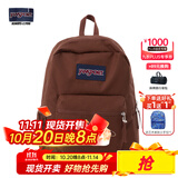 JANSPORT杰斯伯书包轻便双肩包男女旅行包简约背包电脑包学生校园 47LWGM4棕色/黑巧-带侧边袋
