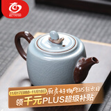 MULTIPOTENT汝窑茶壶开片陶瓷功夫茶具泡茶壶单壶永不言弃壶 220ml礼物礼盒装
