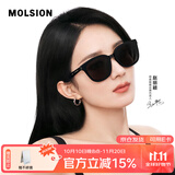 MOLSION陌森太阳镜赵丽颖同款墨镜偏光男女同款高级感MS3072 C10 酷感黑【丽颖同款】 不配度数