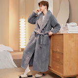 侬黛  NO DIE睡袍男士睡衣冬季加厚连帽浴袍睡衣秋冬款青少年加大码家居服套装 9108 L (170) 95-130斤