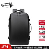COUBER.G品牌商务双肩包男防泼水牛津布17英寸电脑包鞋仓差旅大容量背包男 商务黑 33cm*25cm*53cm【60L】