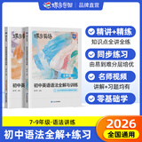 蝶变学园初中英语语法专练精讲讲练 蝶变英语语法全解专项训练七八九年级英语语法专项练习 新大纲初中语法专项训练 初中英语语法全解2026中考复习英语语法专练 全国通用 【2本同步】语法全解+语法训练（配