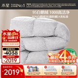 水星家纺羽绒被95%白鹅绒被子冬季加厚冬被芯双人羽绒被220cm×240cm1100g
