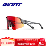 捷安特（GIANT）GDAC2 VERTEX无框全色高对比片骑行眼镜男女户外运动自行车眼镜 透明灰/黑