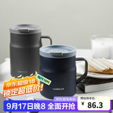 乐扣乐扣（LOCK&LOCK）遇见惬意保温保冷咖啡杯带手柄男女水杯子475ML灰色LHC4263GRY