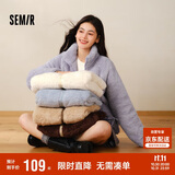森马（Semir）外套女插肩袖珊瑚绒仿羊羔毛2024冬季立领宽松夹克109724108003
