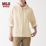 无印良品 MUJI 男女通用 紧密编织毛圈 拉链连帽衫 休闲外套 无性别 卫衣 原色 XXS -XS(150/72A)