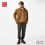 优衣库男装HEATTECH仿羊羔绒运动长裤休闲常规款25秋冬新款479787 57 深橄榄色 L