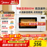 美的（Midea）变频小清新微波炉 液晶屏幕 磨砂面板 小型20L家用 匠心工艺（PM2002）