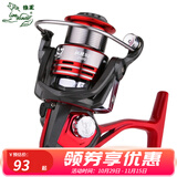 狼王纺车轮渔轮远投轮鱼轮鱼线轮海竿轮路亚轮金属浅线杯海杆轮微物轮 驭胜S2【红色】 2500系