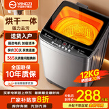YANGZI扬子集团大容量波轮洗衣机全自动蓝光智能预约强力风干自清洁宿舍家用洗衣机洗烘一体小型甩干机 12KG洗烘一体【强力去污+10年质保】