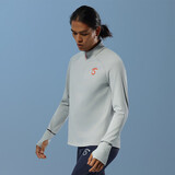 马孔多（macondo）原创单品｜加绒立领半开拉链跑步上衣4代吸湿排汗玉石灰男XL