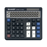夏普（SHARP）EL-2135 Plus 黑色快打财务 办公计算器 大屏幕 太阳能双电源 办公用品 2135双电源升级版