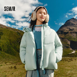 森马（Semir）羽绒服女90绒子中长款显瘦龟背廓形25冬通勤厚外套109725113002